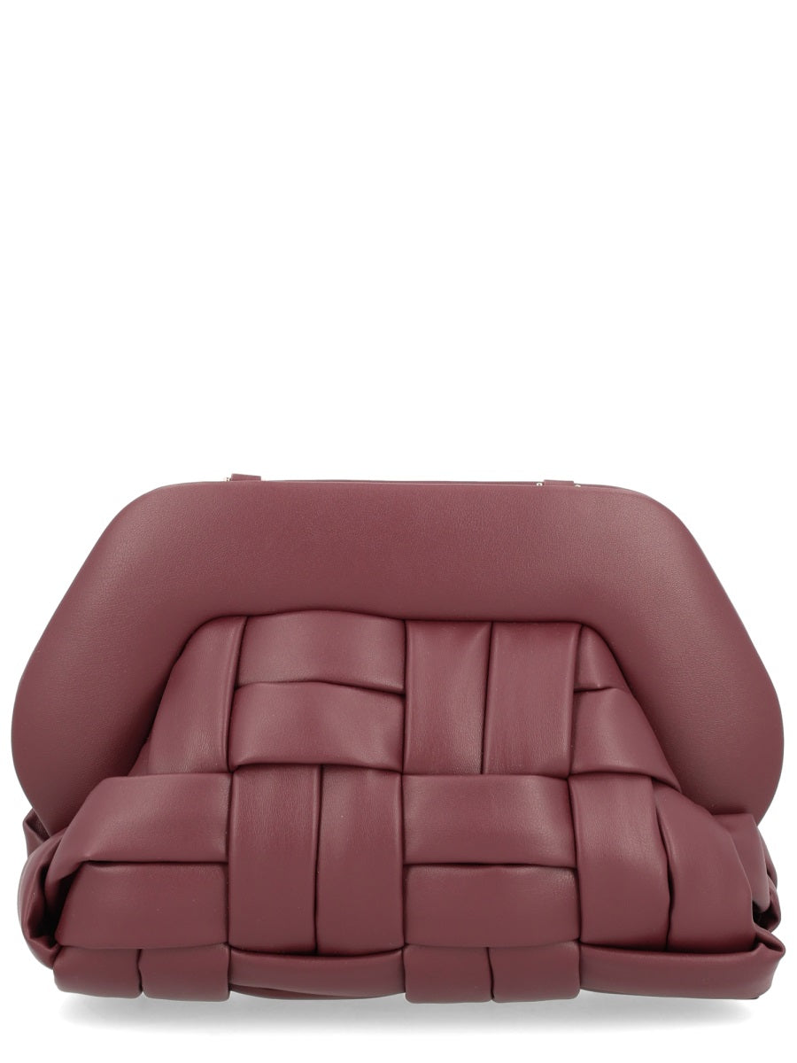 Themoirè Clutch Bags - Burgundy | Wanan Luxury