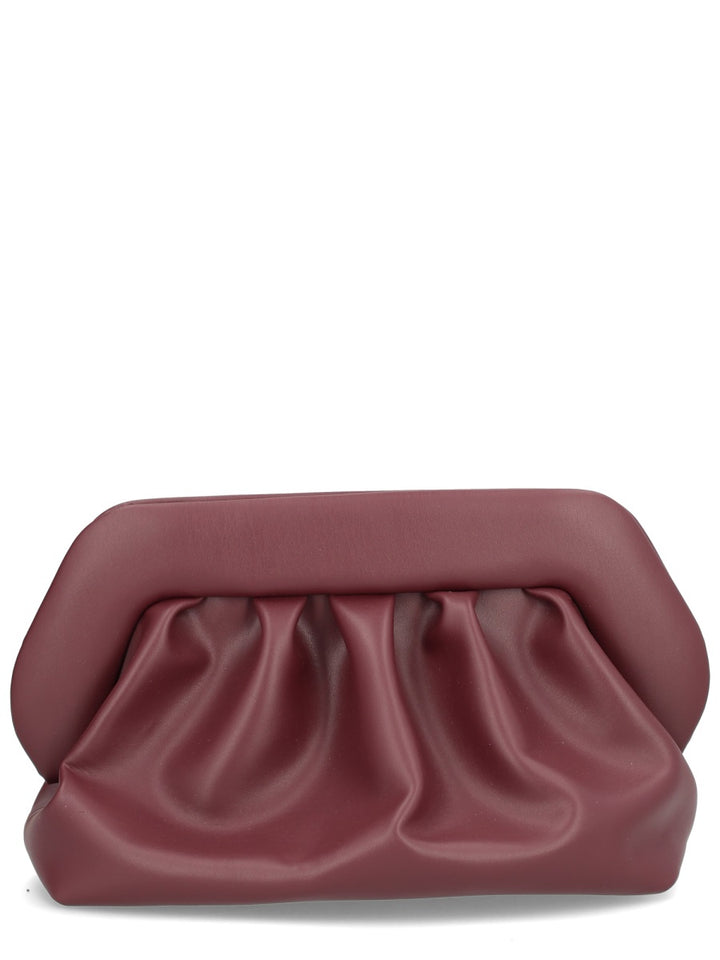 Themoirè Clutch Bags - Burgundy | Wanan Luxury