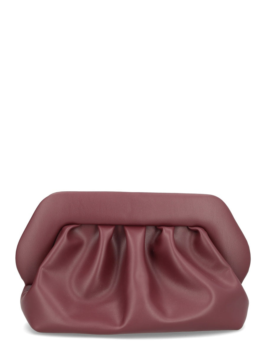 Themoirè Clutch Bags - Burgundy | Wanan Luxury