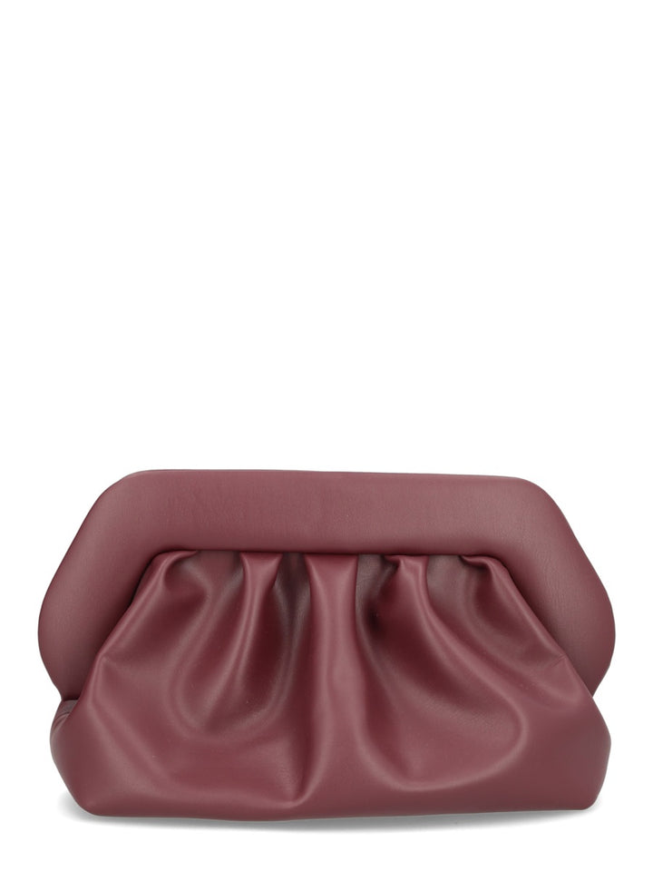 Themoirè Clutch Bags - Burgundy | Wanan Luxury