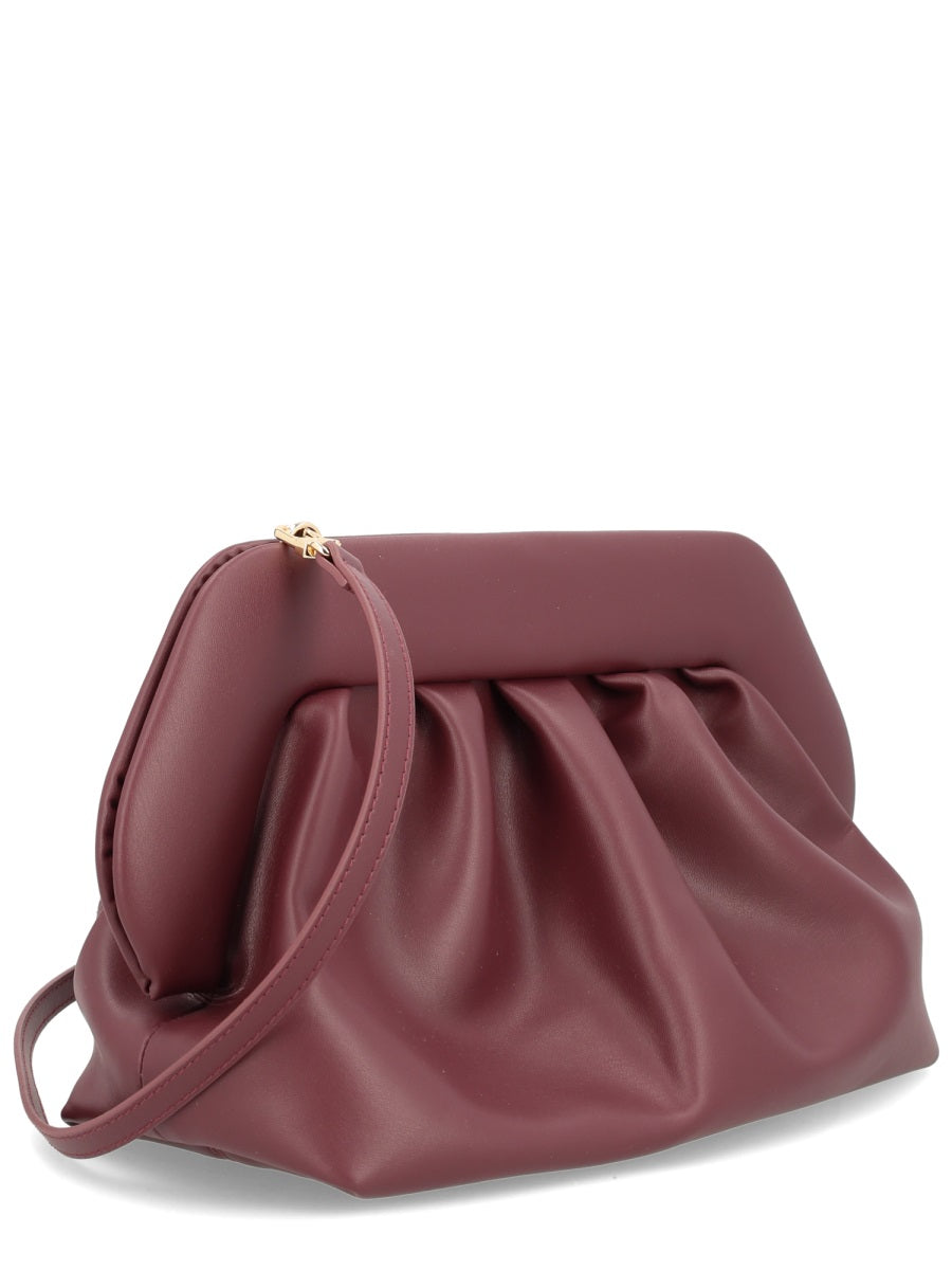 Themoirè Clutch Bags - Burgundy | Wanan Luxury