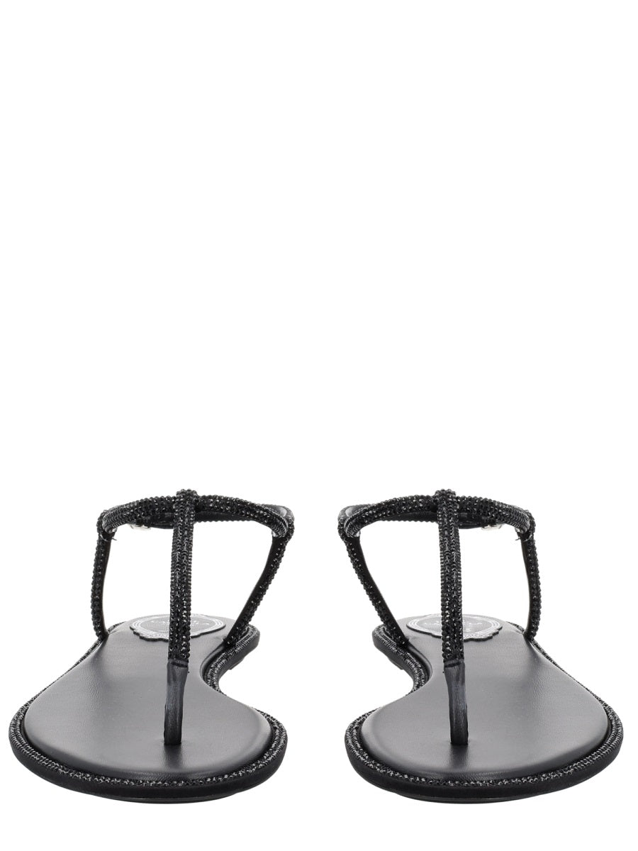 René Caovilla Flat Shoes - Black | Wanan Luxury