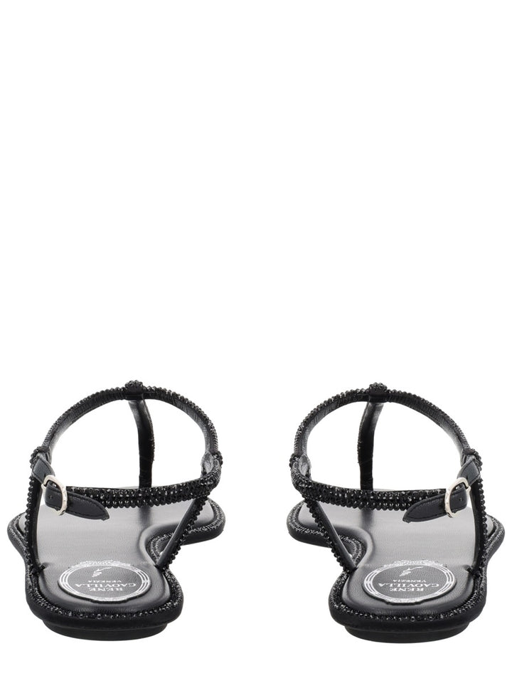 René Caovilla Flat Shoes - Black | Wanan Luxury