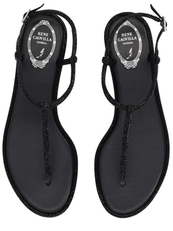 René Caovilla Flat Shoes - Black | Wanan Luxury