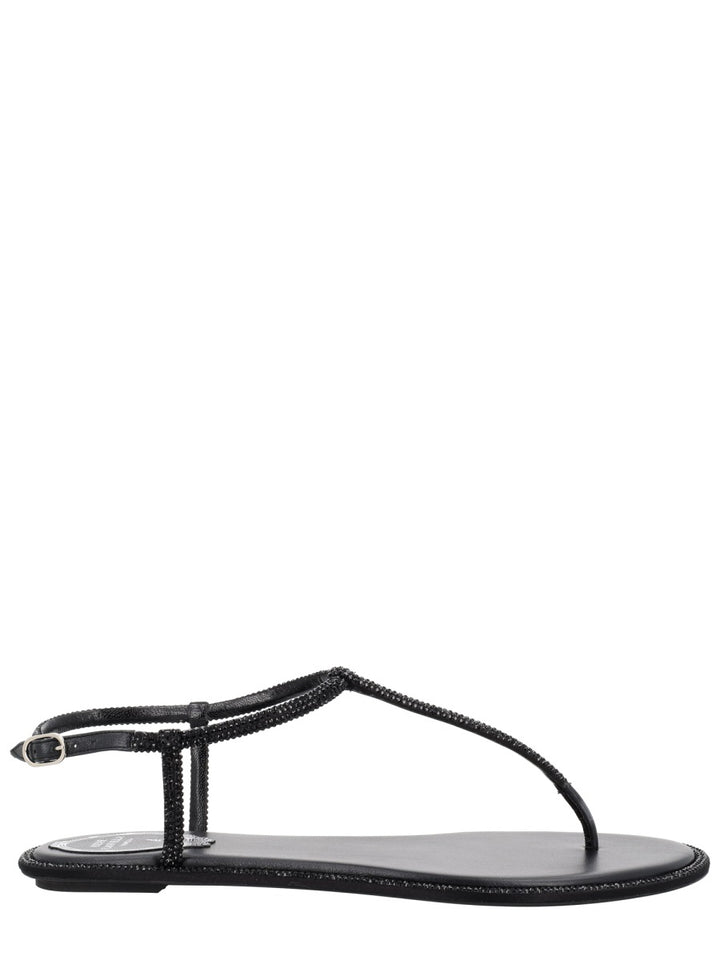 René Caovilla Flat Shoes - Black | Wanan Luxury