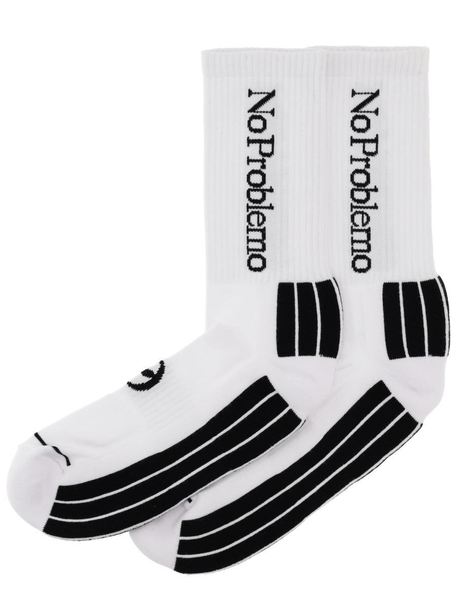 NO PROBLEMO Socks - White | Wanan Luxury
