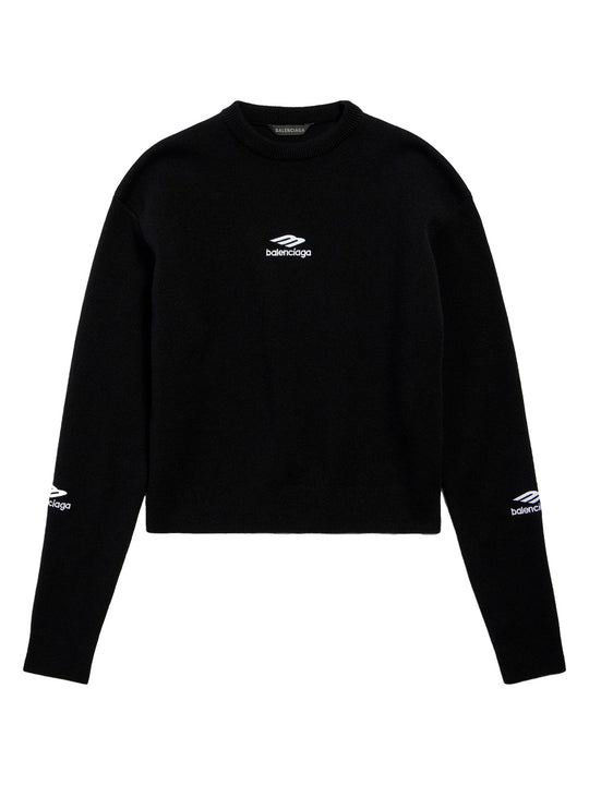 Wool Knitted Crewneck Ski Pullover