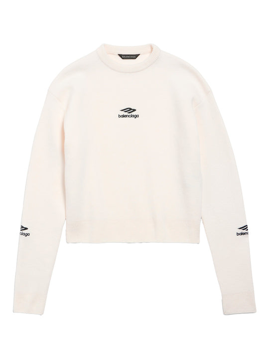 Wool Knitted Crewneck Ski Pullover