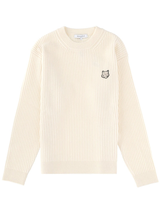 Ribbed Knit With Fox Patch