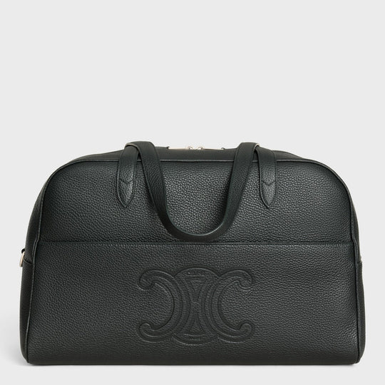 Night Green Duffle Bag In Grained Calfskin