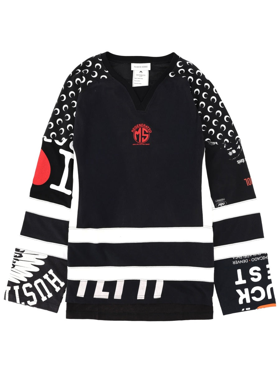 Marine Serre T shirts - Black | Wanan Luxury