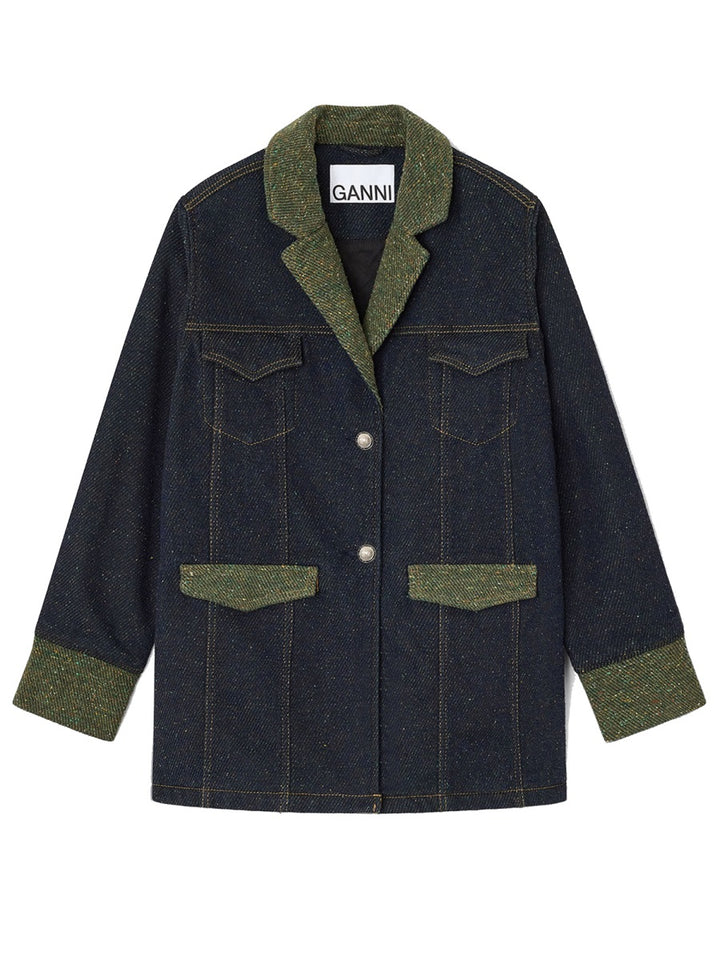 Ganni Jackets - Charcoal | 34ce649552af812e9dbe99d987bd8e516b52c3e7