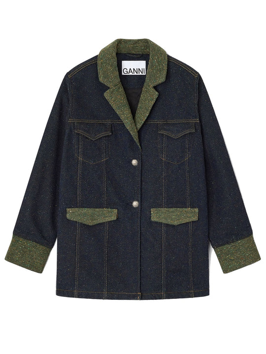 Cotton Denim Blazer