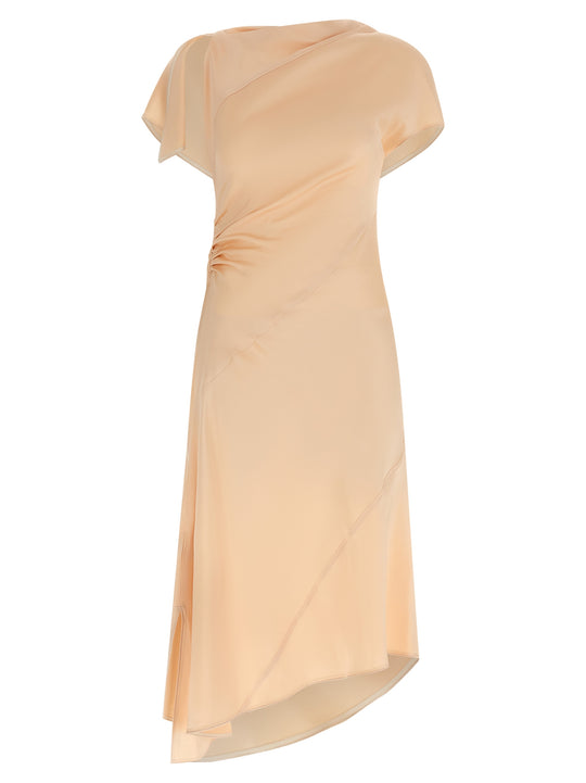 Asymmetric Twist Dresses Pink