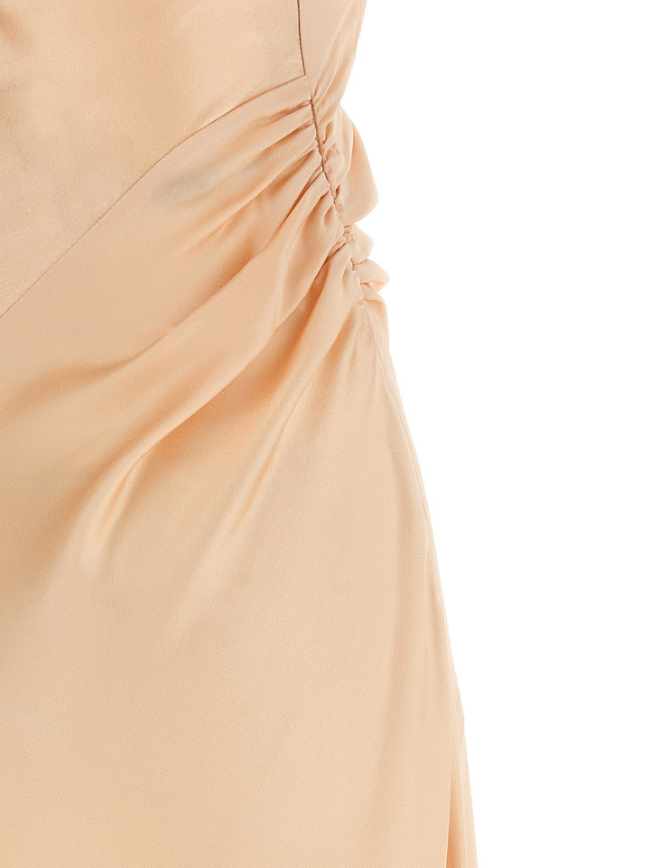 Victoria Beckham Asymmetric Twist Dresses - Pink | fa8c0032147f2be66ad9e77addb15bfcdb4fc077