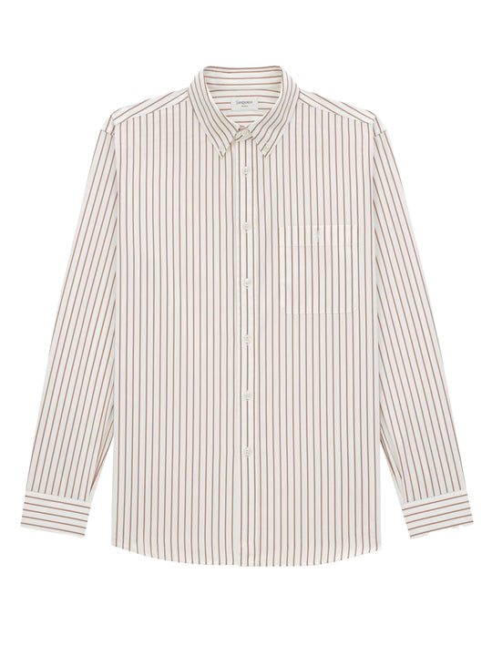 Cassandre Shirt In Striped Cotton Poplin