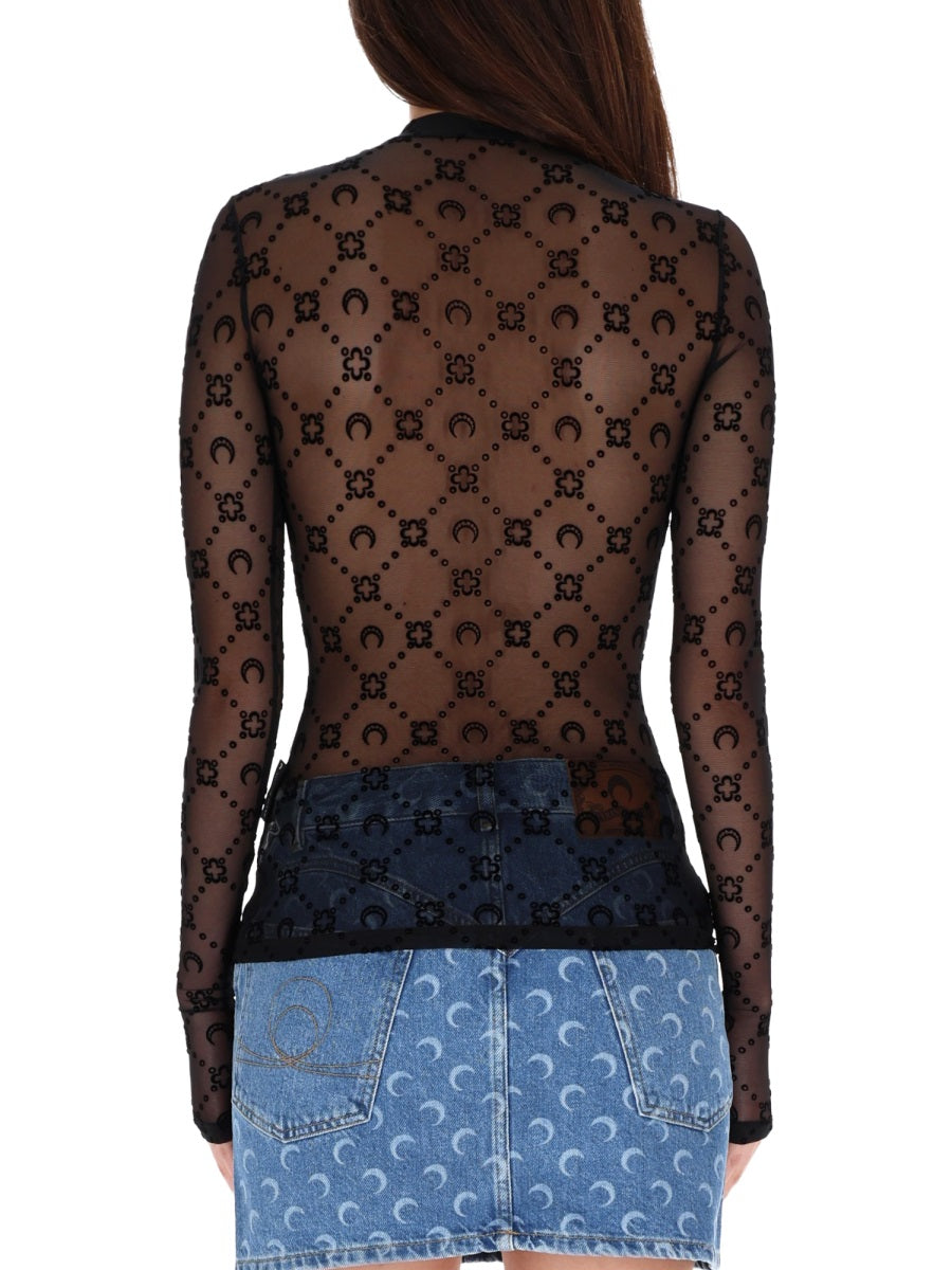 Marine Serre Tops - Black | Wanan Luxury