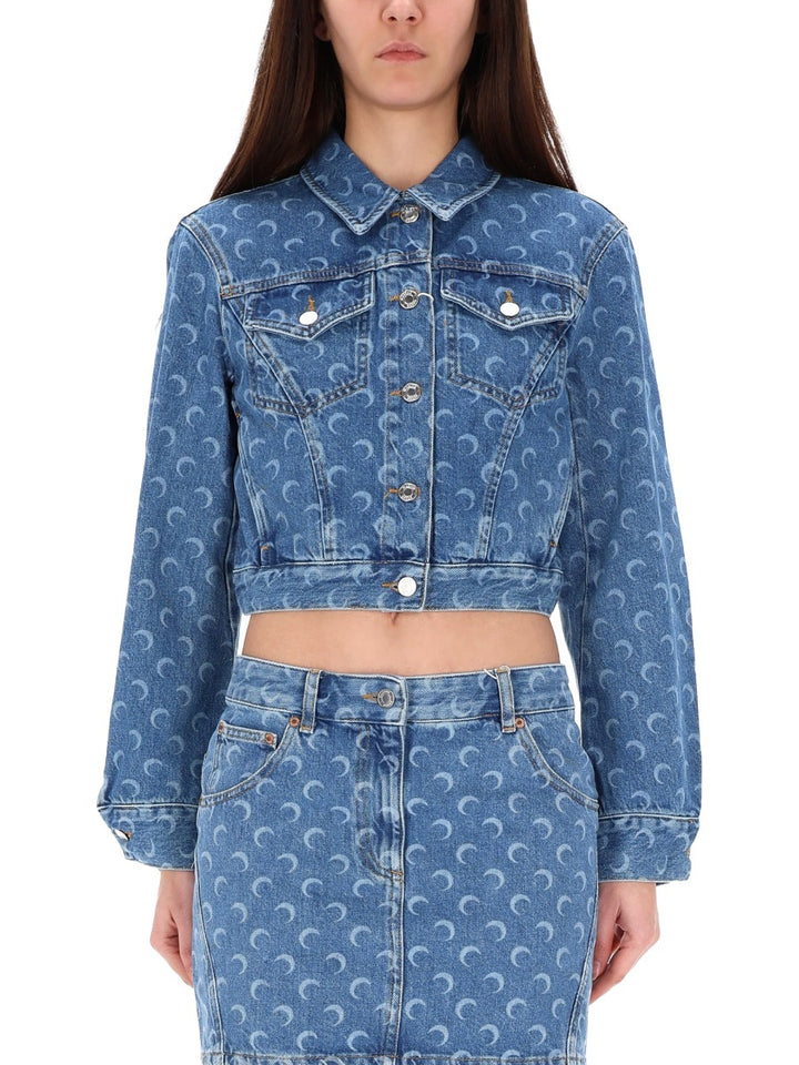 Marine Serre Jackets - Blue | Wanan Luxury