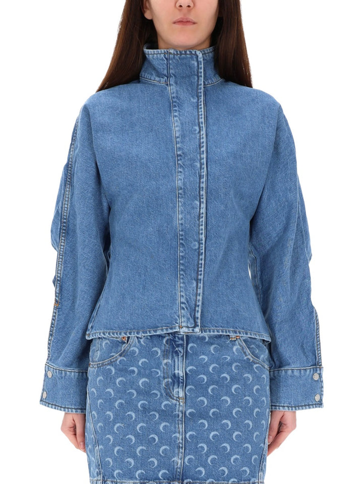 Marine Serre Jackets - Blue | Wanan Luxury