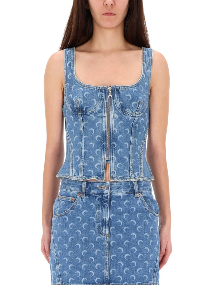 Marine Serre Tops - Blue | Wanan Luxury