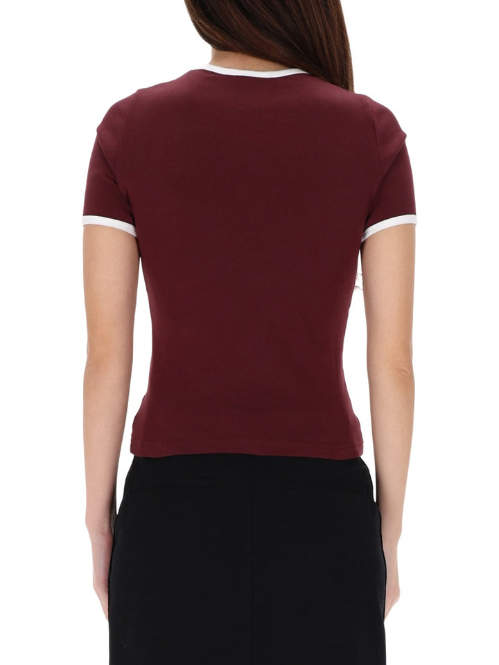 Courrèges T shirts - Burgundy | Wanan Luxury