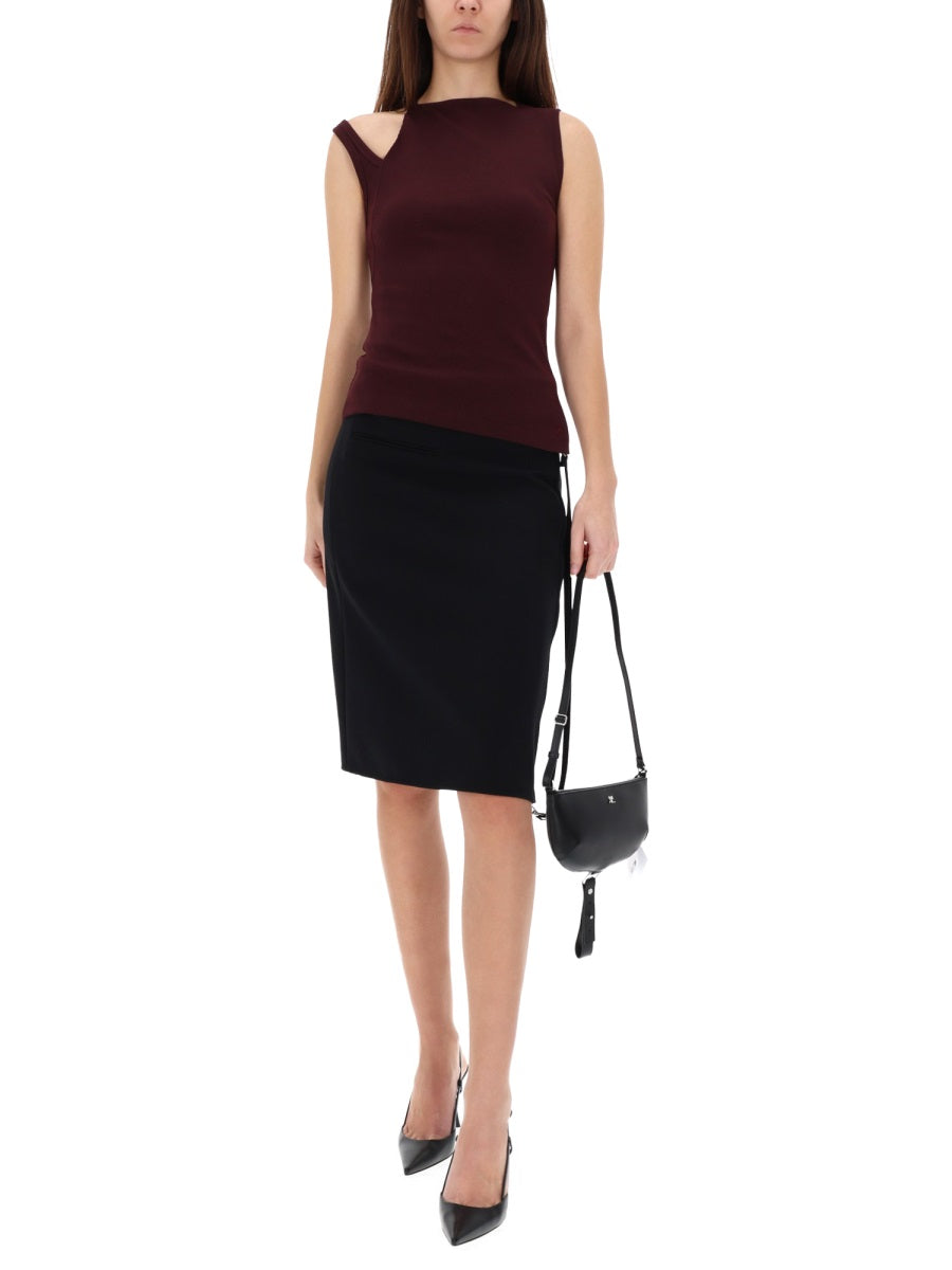 Courrèges Tops - Burgundy | Wanan Luxury