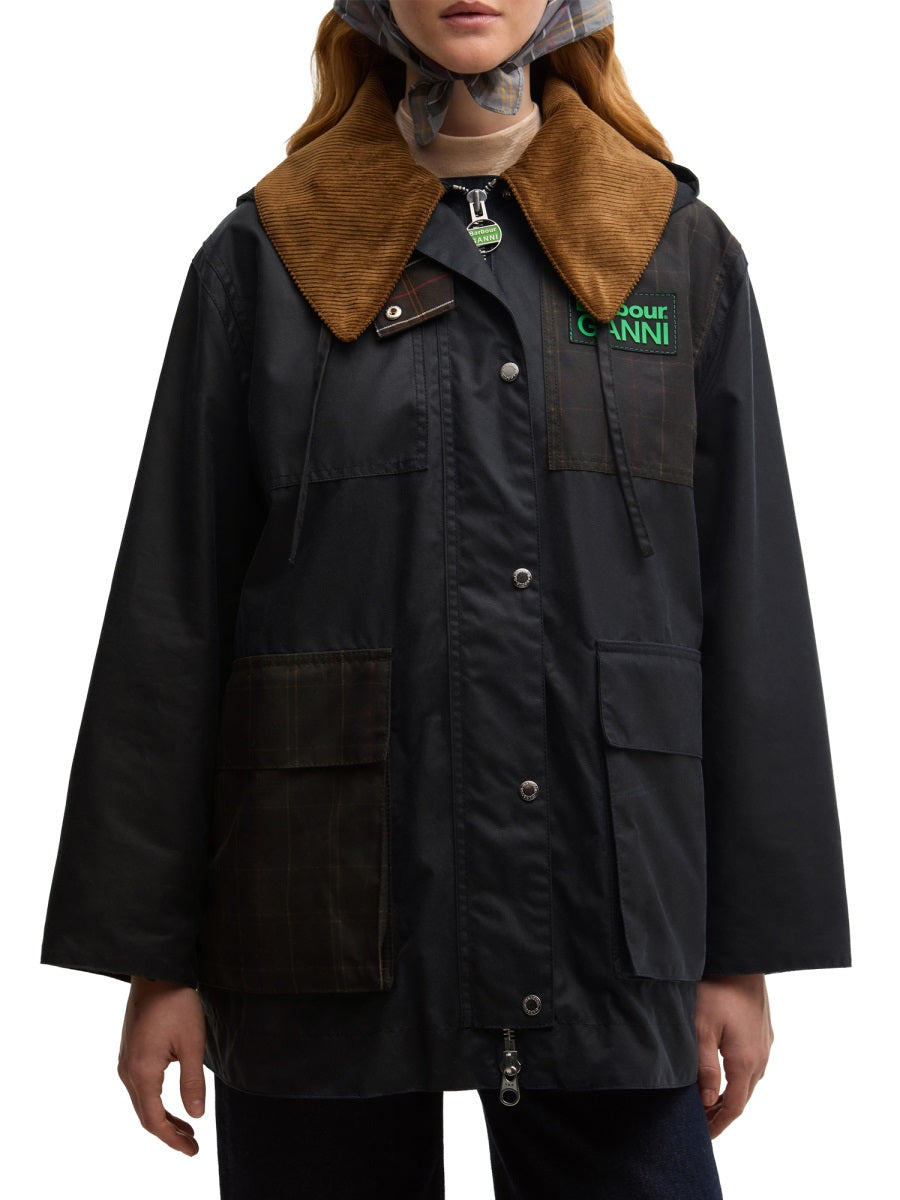 Barbour X Ganni Trenches - Blue | 8eff0c97737af03f0505575c79990015beaa29fa