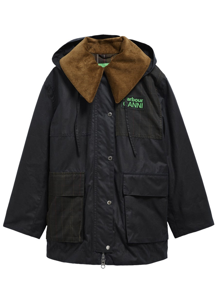 Barbour X Ganni Trenches - Blue | 959e2156e46757326b9526d97de09c3ccc15cd20
