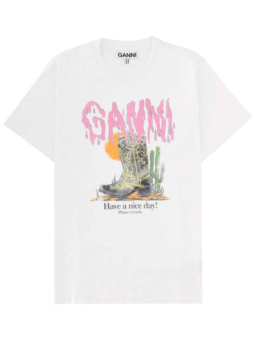 Ganni T shirts - White | 053c280f742f7cf69cd696fa529ab8d370b29354