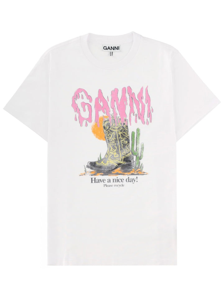 Ganni T shirts - White | 053c280f742f7cf69cd696fa529ab8d370b29354