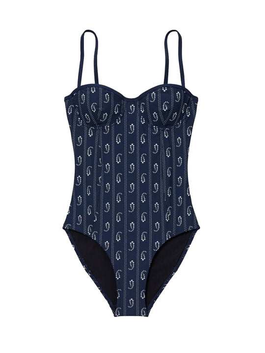 One Piece Swimsuit With "Paisley" Print