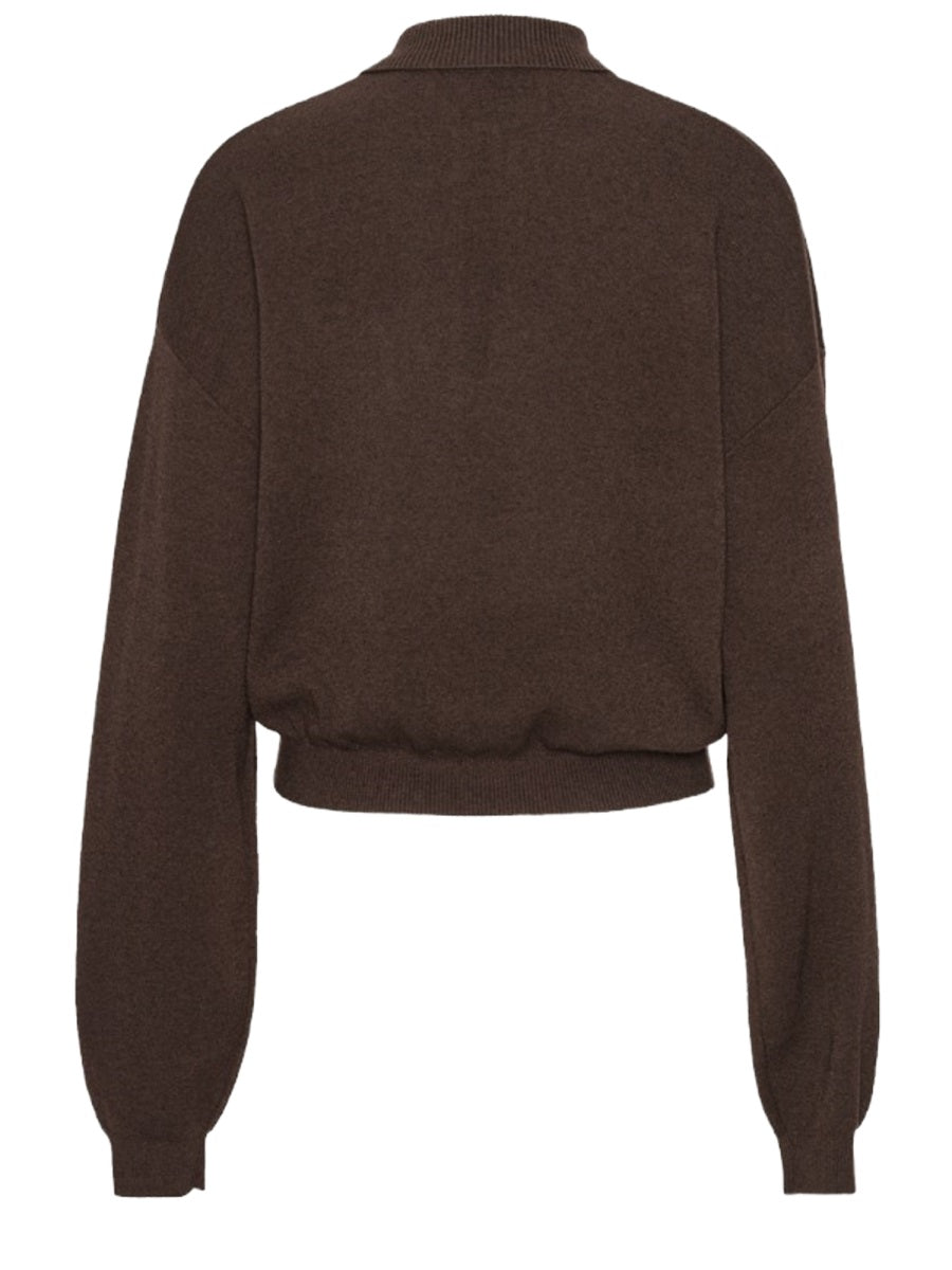 Rotate Birger Christensen Polo - Brown | 376384f715439cf0f50e1ae06582ef12cea04452