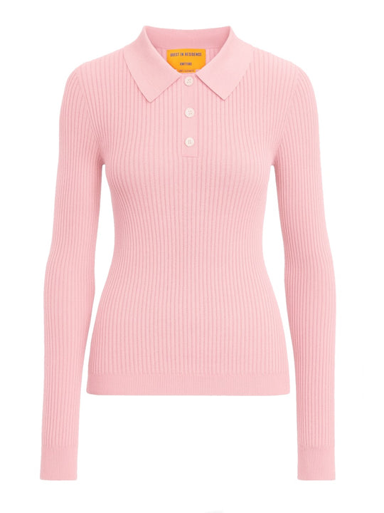 Long Sleeve "Shrunken" Polo Shirt