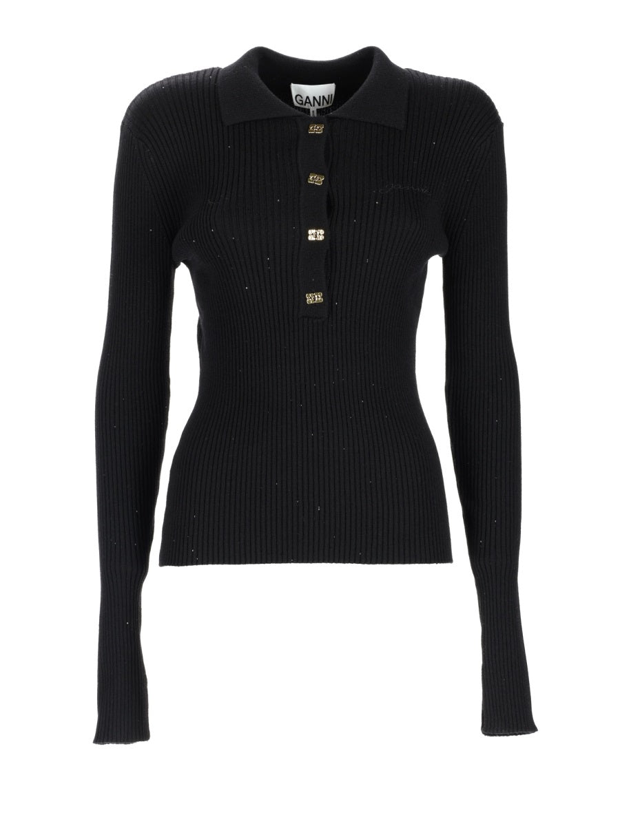 Ganni Sweaters - Black | 86482f700f7e1632942fcca0de2a5d2300f36b6b