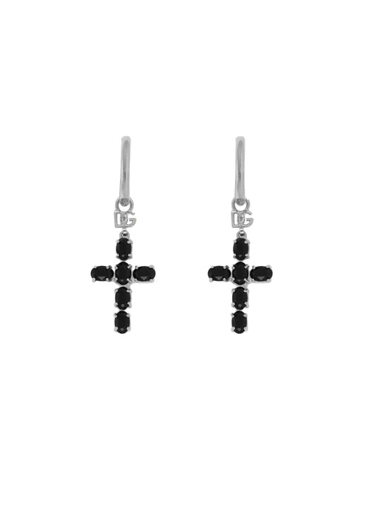 Earrings With Crystal Crosses