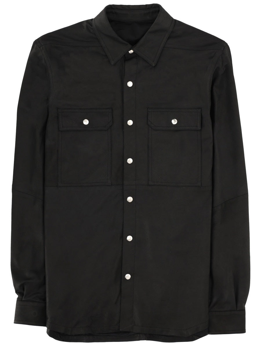 Rick Owens Leather Jackets - Black | 2473a3255ad074e5c8e17e42d03073ff219a4213