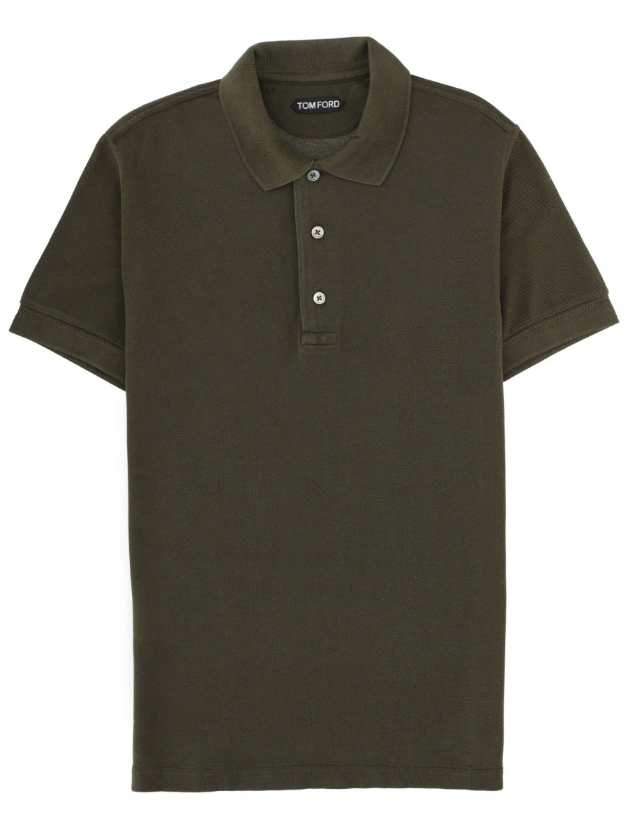 Tom Ford Polo - Military Green | 045be62c4539361bb62319b1f02cb9db6f774b0f