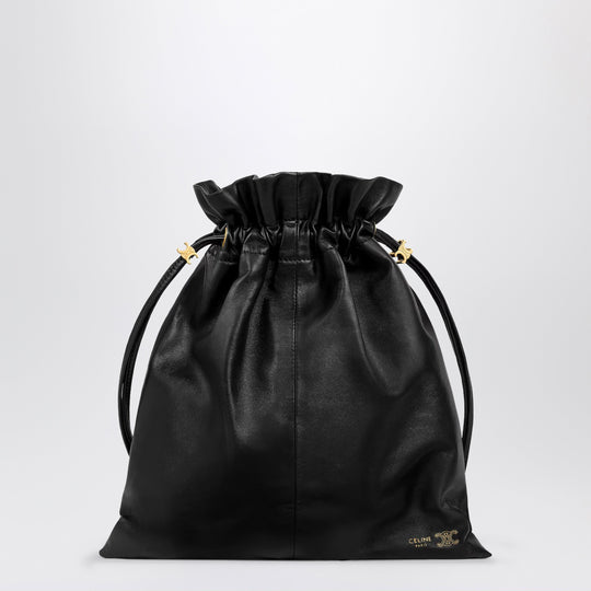Black Small Crystal Pouch In Lambskin