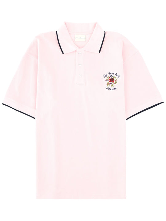 "Slogan Rose" Polo Shirt