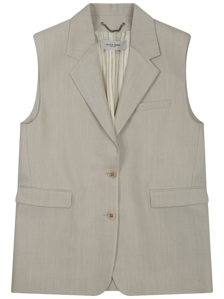 Golden Goose Gilet - Beige | 57a611db36985e6c9079e072339121c77e7621d1
