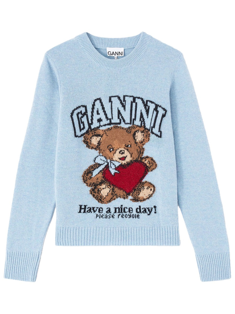 Ganni Sweaters - Azure | 28e06665afee3153ee5ef55a10361ce7a7ee1ec3