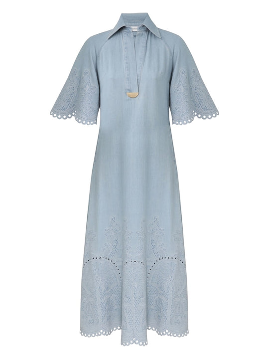 "Daylight" Denim Midi Dress