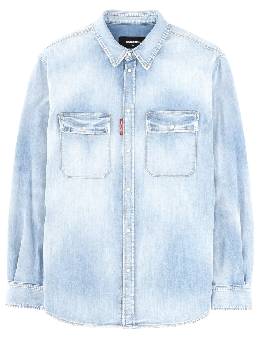 Dsquared2 Shirts - Azure | 709d30a7a87dd35d75d51b8005c7747cbc526627
