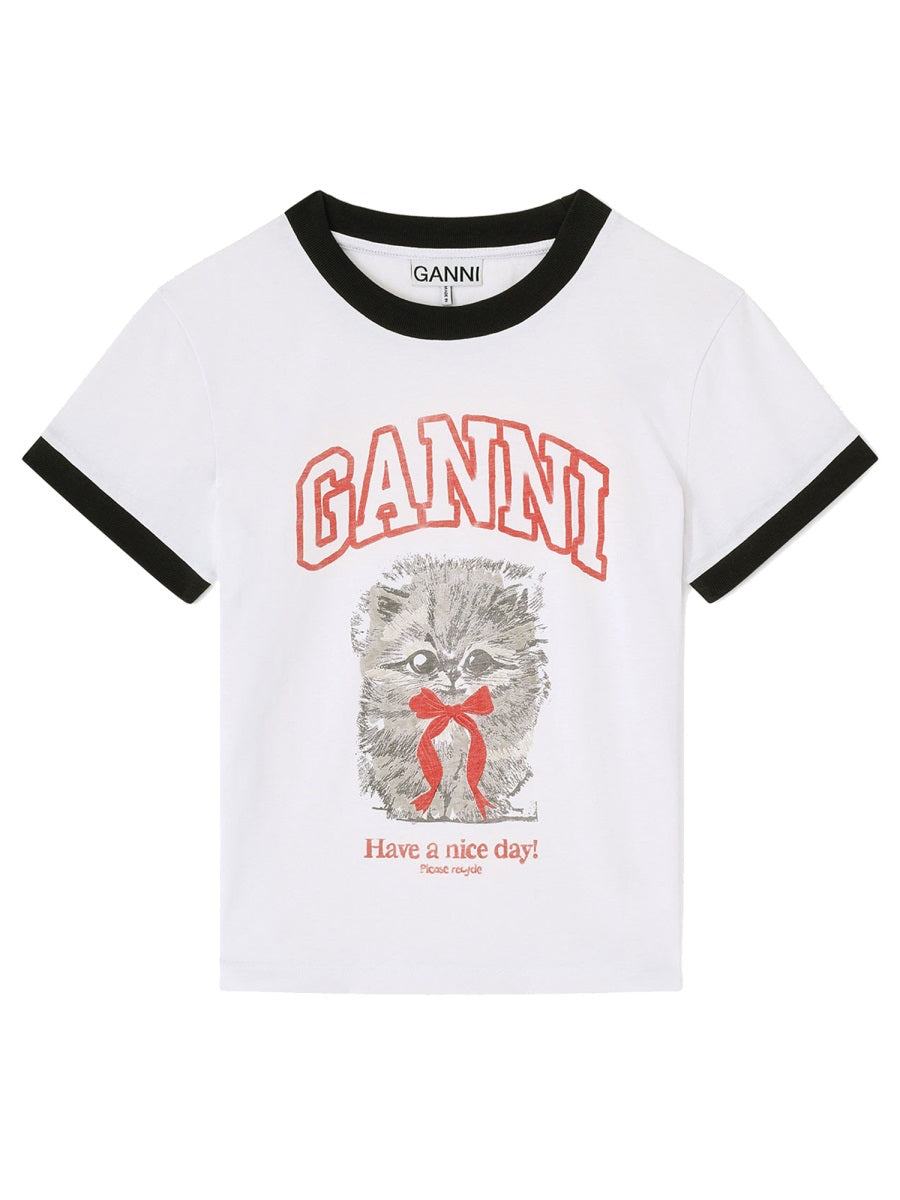 Ganni T shirts - White | def18bb892fb6bb7f041d2f1b6828bd96f4896eb
