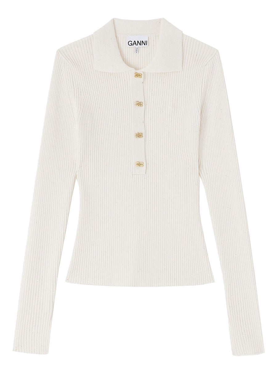 Ganni Sweaters - Ivory | 312e6fe78b01aa616a411ac91bf659afa444fb92