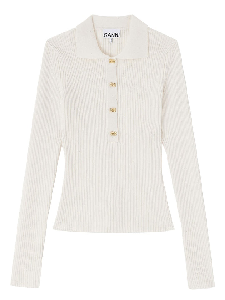 Ganni Sweaters - Ivory | 312e6fe78b01aa616a411ac91bf659afa444fb92