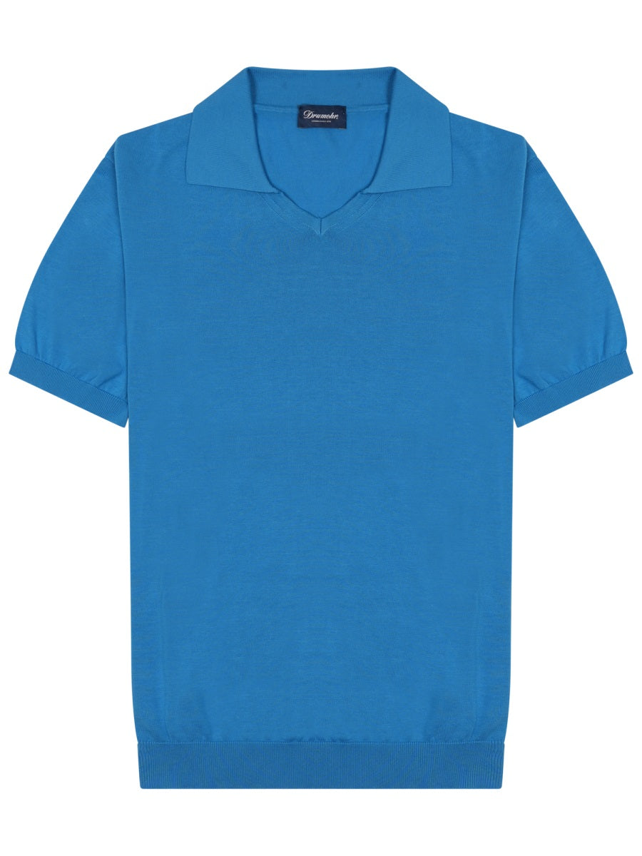 Drumohr Polo - Azure | 2753038c1f95817a9c5aec9d0f9715b460ff2f39
