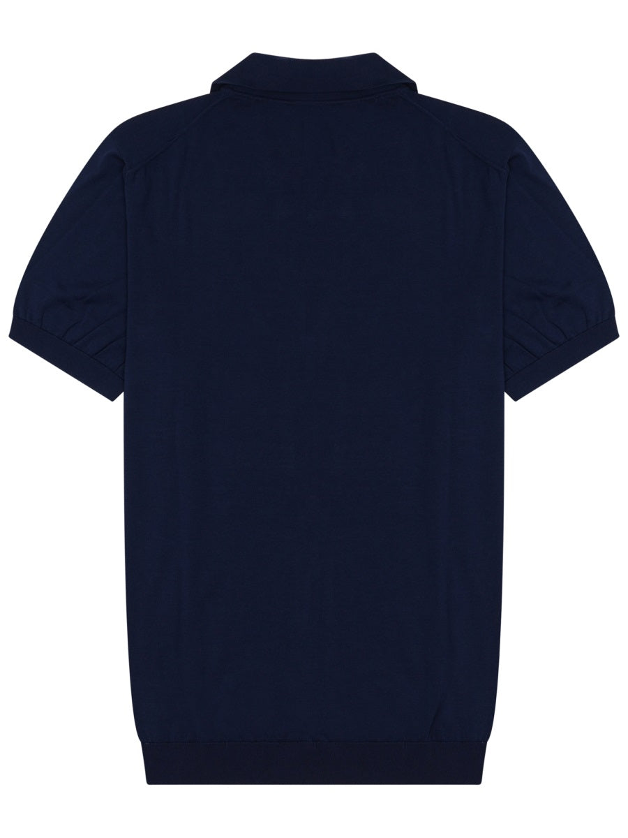 Drumohr Polo - Blue | 1fbf8efb74669a2ca20975e5525ae229c7351b43