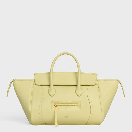 Small New Luggage In Citrus Supple Shiny Lambskin