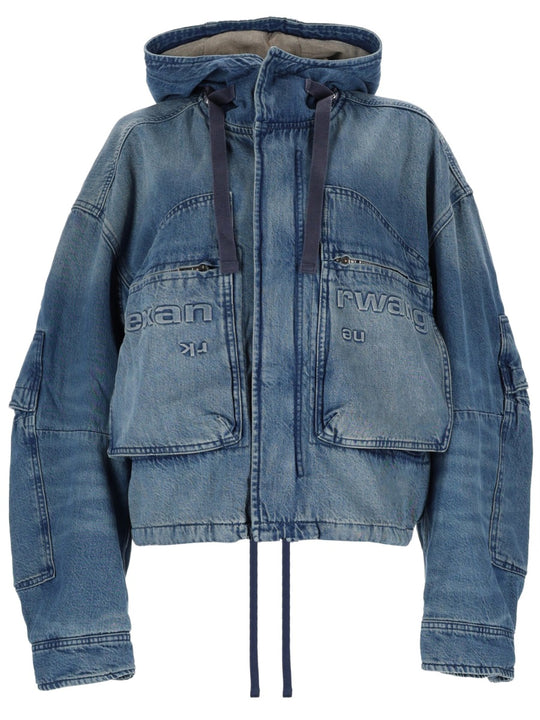 Cotton Denim Cargo Jacket